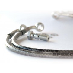 Durite Aviation SPEEDBRAKES inox/raccord bleu