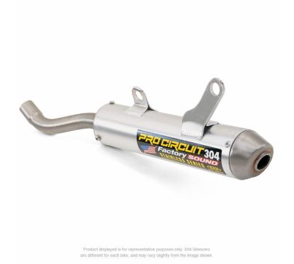 Silencieux PRO CIRCUIT 304 alu brossé/casquette inox Honda CR250R