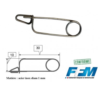 Epingle de Sécurité de Freinage - HOMOLOGUEE FFM 