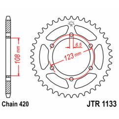 Kit chaîne JT/JT 420HDR 11/53 - couronne standard