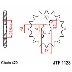 Kit chaîne JT/JT 420HDR 11/53 - couronne standard Kit chaîne JT/JT 420HDR 11/53 - couronne standard
