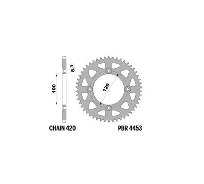 Kit chaîne JT/PBR 530Z3 18/43 super renforcé - couronne standard