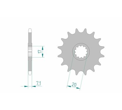 Kit chaîne AFAM 428XMR2 12/47 - couronne standard