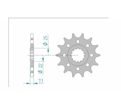 Kit chaîne AFAM 520 XSR - 15/43-112 - Couronne alu standard
