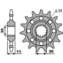 Pignon PBR acier standard - 520