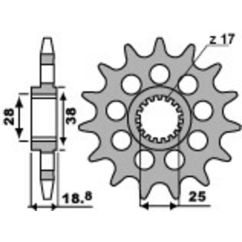 Pignon PBR acier standard - 520