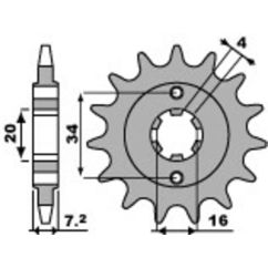 Pignon PBR acier standard - 520