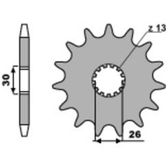 Pignon PBR acier standard - 525