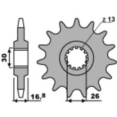Pignon PBR acier standard - 525