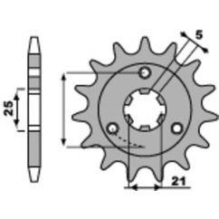 Pignon PBR acier anti-bruit - 530