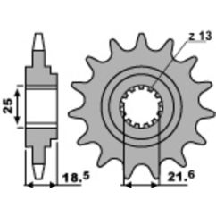 Pignon PBR acier standard - 520
