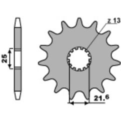 Pignon PBR acier standard - 525
