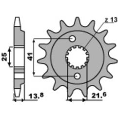 Pignon PBR acier standard - 525