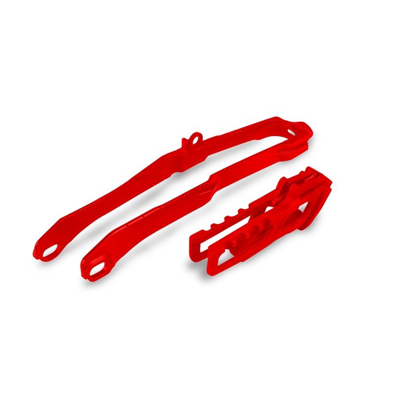 Kit patin de bras oscillant + guide chaîne UFO - rouge Honda CRF250/450R/RX Kit patin de bras oscillant + guide chaîne UFO - rouge Honda CRF250/450R/RX