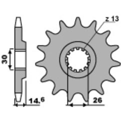 Pignon PBR acier anti-bruit - 530