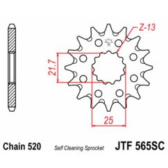 Pignon JT SPROCKETS acier anti-boue - 520
