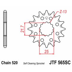 Pignon JT SPROCKETS acier anti-boue - 520