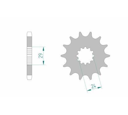 Pignon AFAM acier standard - 530