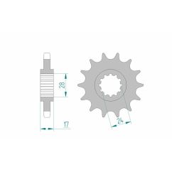 Pignon AFAM acier standard - 530