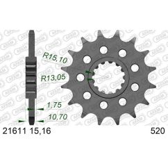 Pignon AFAM acier standard - 520