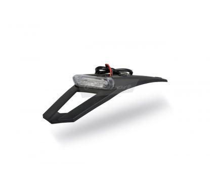 Extension de garde-boue AR avec feu LED Polisport noir