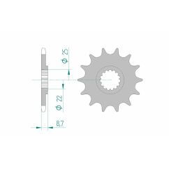 Pignon AFAM acier standard - 520