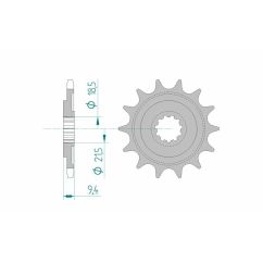 Pignon AFAM acier standard - 520