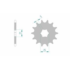 Pignon AFAM acier standard - 520