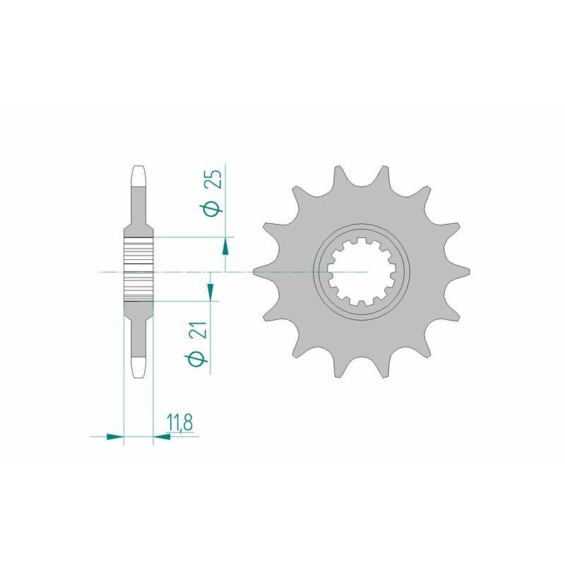 Pignon AFAM acier standard - 520 Pignon AFAM acier standard - 520