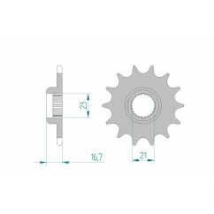 Pignon AFAM acier standard - 520 Pignon AFAM acier standard - 520