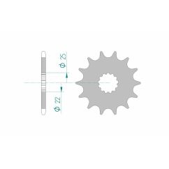 Pignon AFAM acier standard - 520 Pignon AFAM acier standard - 520