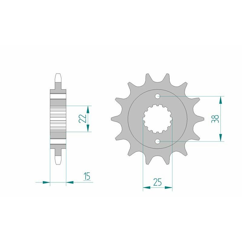 Pignon AFAM acier standard - 520