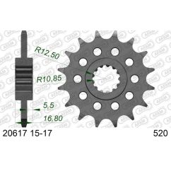 Pignon AFAM acier standard - 520