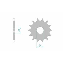 Pignon AFAM acier standard - 520