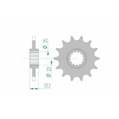 Pignon AFAM acier standard - 520