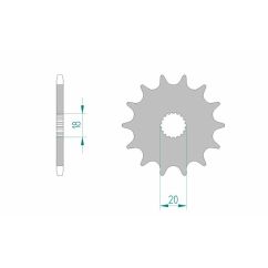 Pignon AFAM acier standard - 520