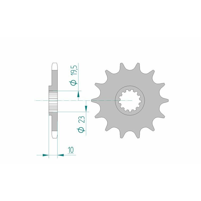 Pignon AFAM acier standard - 520