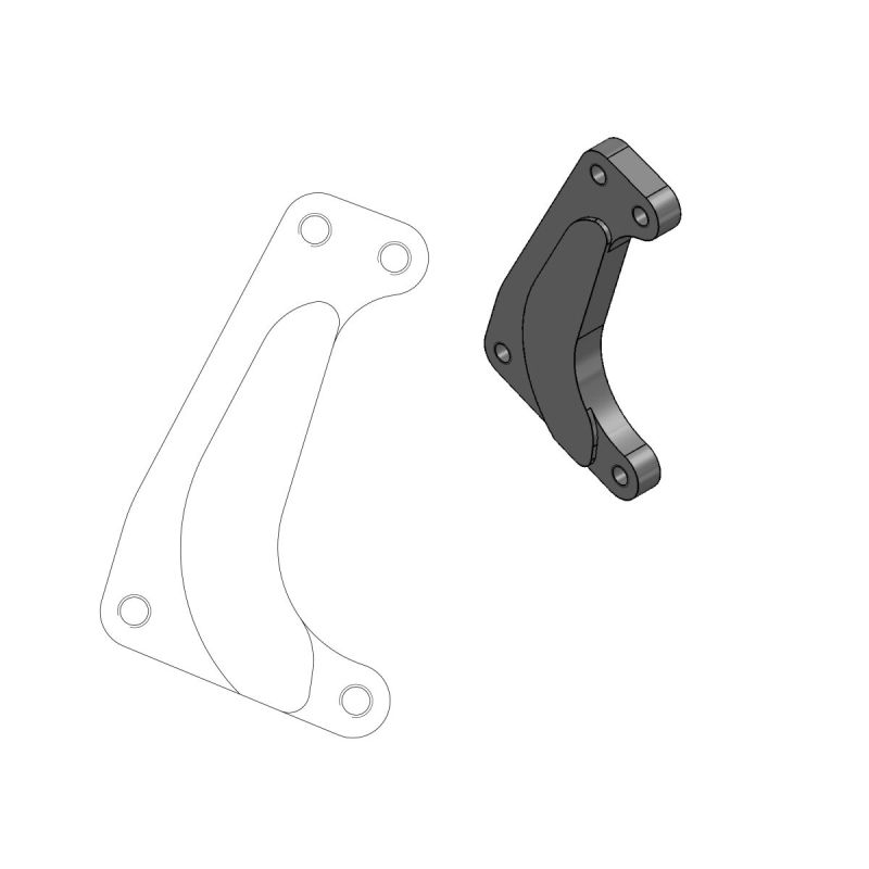 BRAKE CALIPER ADAPTOR BLACK