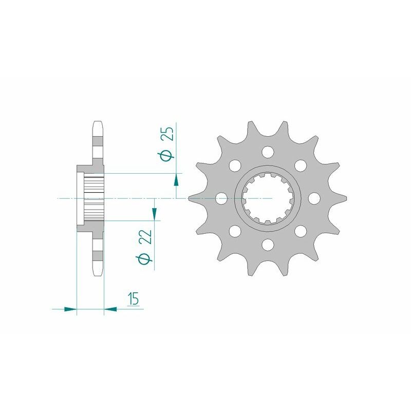 Pignon AFAM acier standard - 520