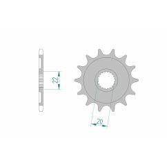 Pignon AFAM acier standard - 520