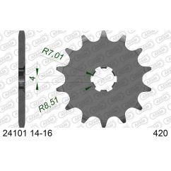 Pignon AFAM acier standard - 420