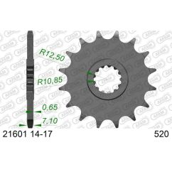 Pignon AFAM acier standard - 520 Pignon AFAM acier standard - 520