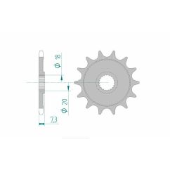 Pignon AFAM acier standard - 520