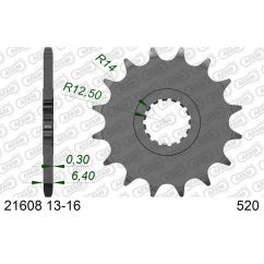 Pignon AFAM acier standard - 520 Pignon AFAM acier standard - 520