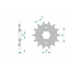Pignon AFAM acier standard - 520 Pignon AFAM acier standard - 520