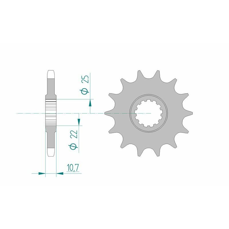 Pignon AFAM acier standard - 525