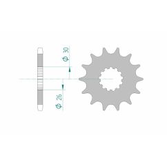 Pignon AFAM acier standard - 525