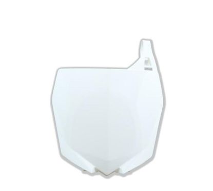 Plaque numéro frontale RACETECH blanc Yamaha