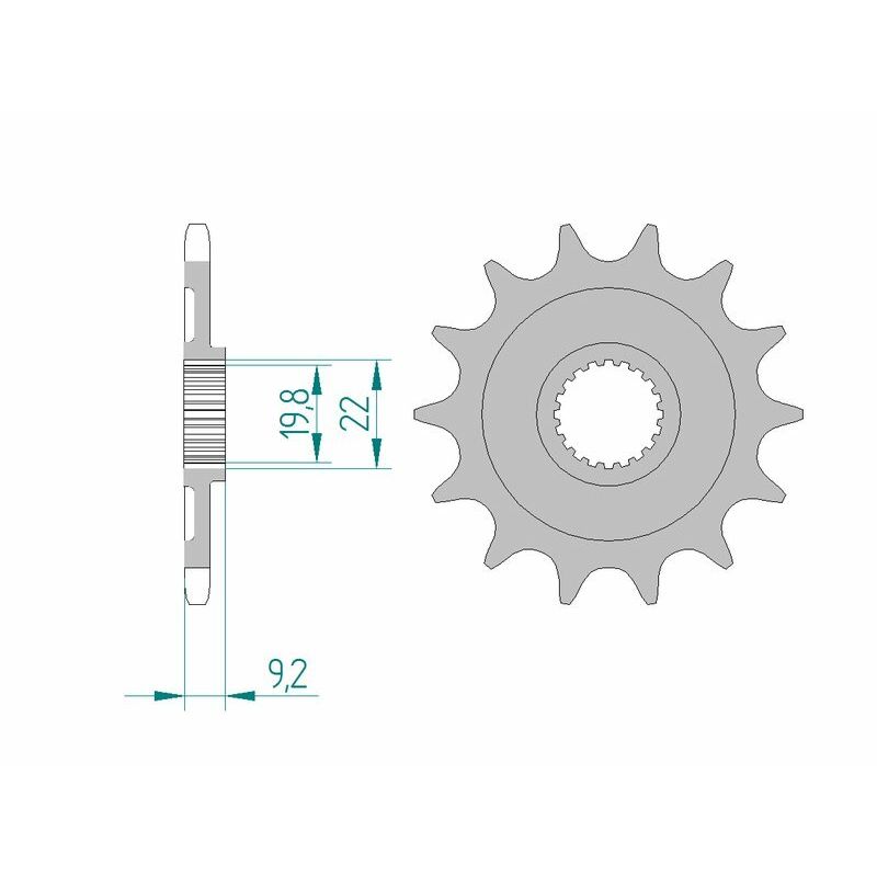 Pignon AFAM acier standard - 520