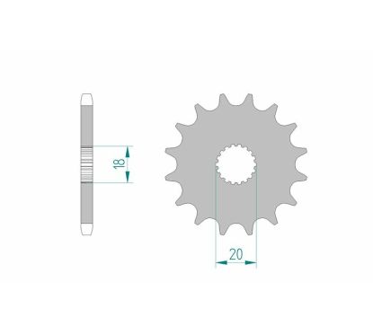 Pignon AFAM acier standard - 428